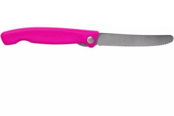 Victorinox 11cm Katlanır Tırtıklı Domates Bıçağı Pembe 6.7836.F5B
