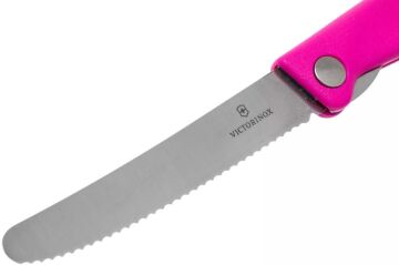 Victorinox 11cm Katlanır Tırtıklı Domates Bıçağı Pembe 6.7836.F5B