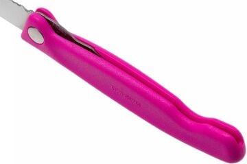 Victorinox 11cm Katlanır Tırtıklı Domates Bıçağı Pembe 6.7836.F5B