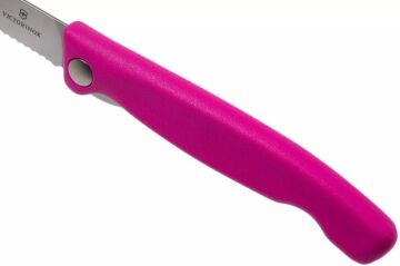 Victorinox 11cm Katlanır Tırtıklı Domates Bıçağı Pembe 6.7836.F5B