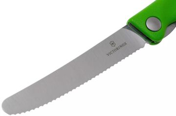 Victorinox 11cm Katlanır Tırtıklı Domates Bıçağı Yeşil 6.7836.F4B
