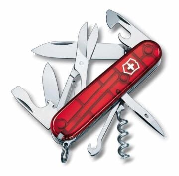 Victorinox Climber 1.3703.T Şeffaf Kırmızı İsviçre Çakısı 91mm 14F