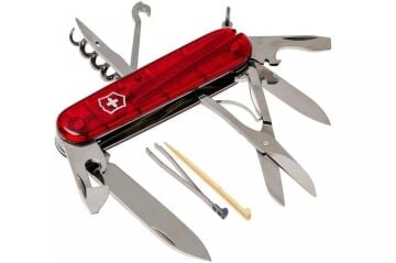 Victorinox Climber 1.3703.T Şeffaf Kırmızı İsviçre Çakısı 91mm 14F