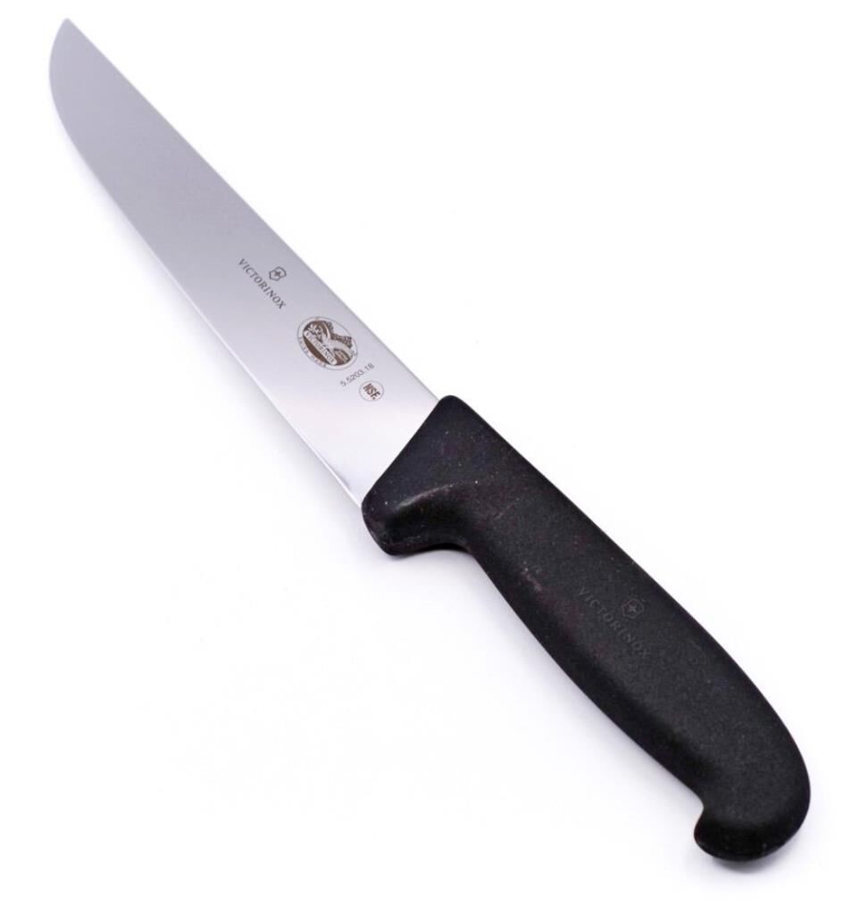 Victorinox Fibrox 18cm Kasap Kelle Bıçağı 5.5203.18 Siyah