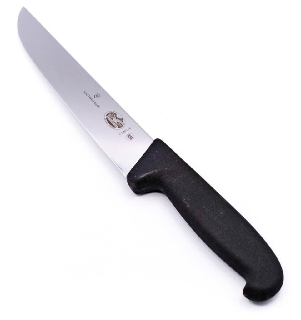 Victorinox Fibrox 18cm Kasap Kelle Bıçağı 5.5203.18 Siyah