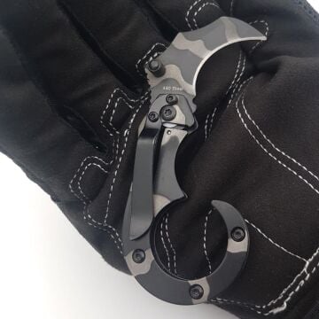 TDTX 10cm Mini Karambit Bıçak Kamuflaj Avcı Kamp Bıçağı