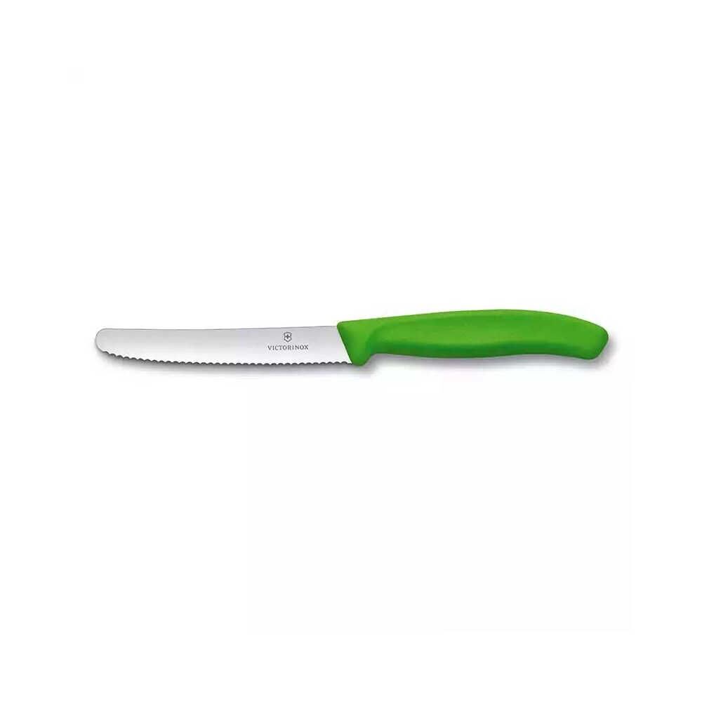 Victorinox 6.783 11cm Tırtıklı Domates ve Sofra Bıçağı Yeşil