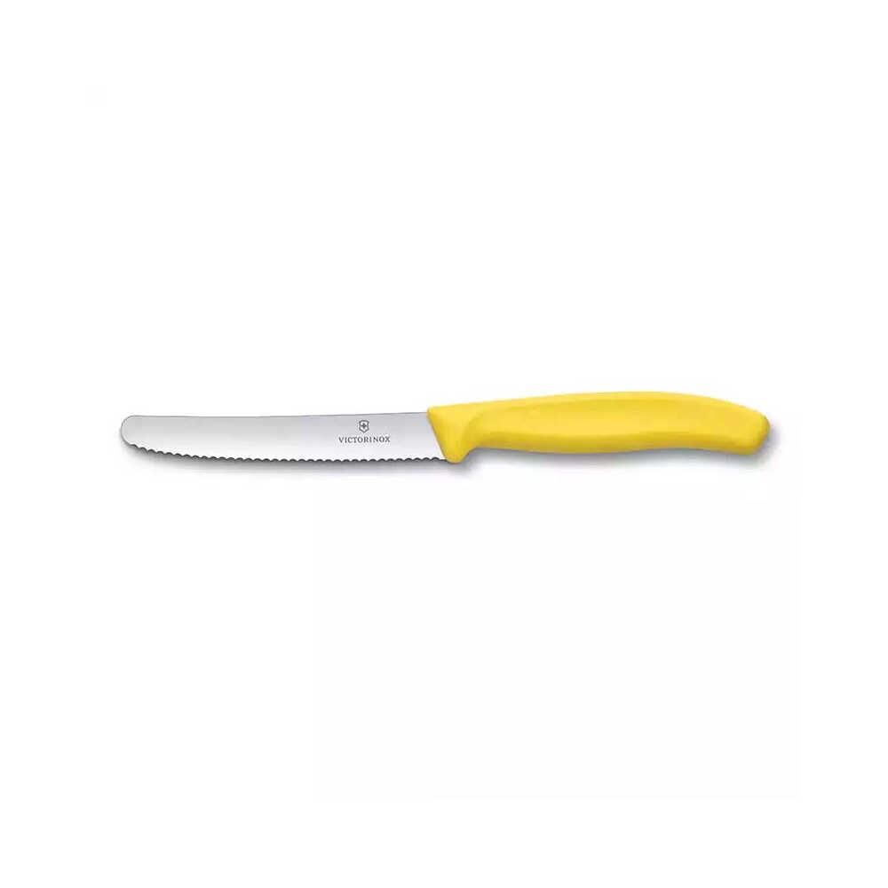 Victorinox 11cm Tırtıklı Domates ve Sofra Bıçağı Sarı