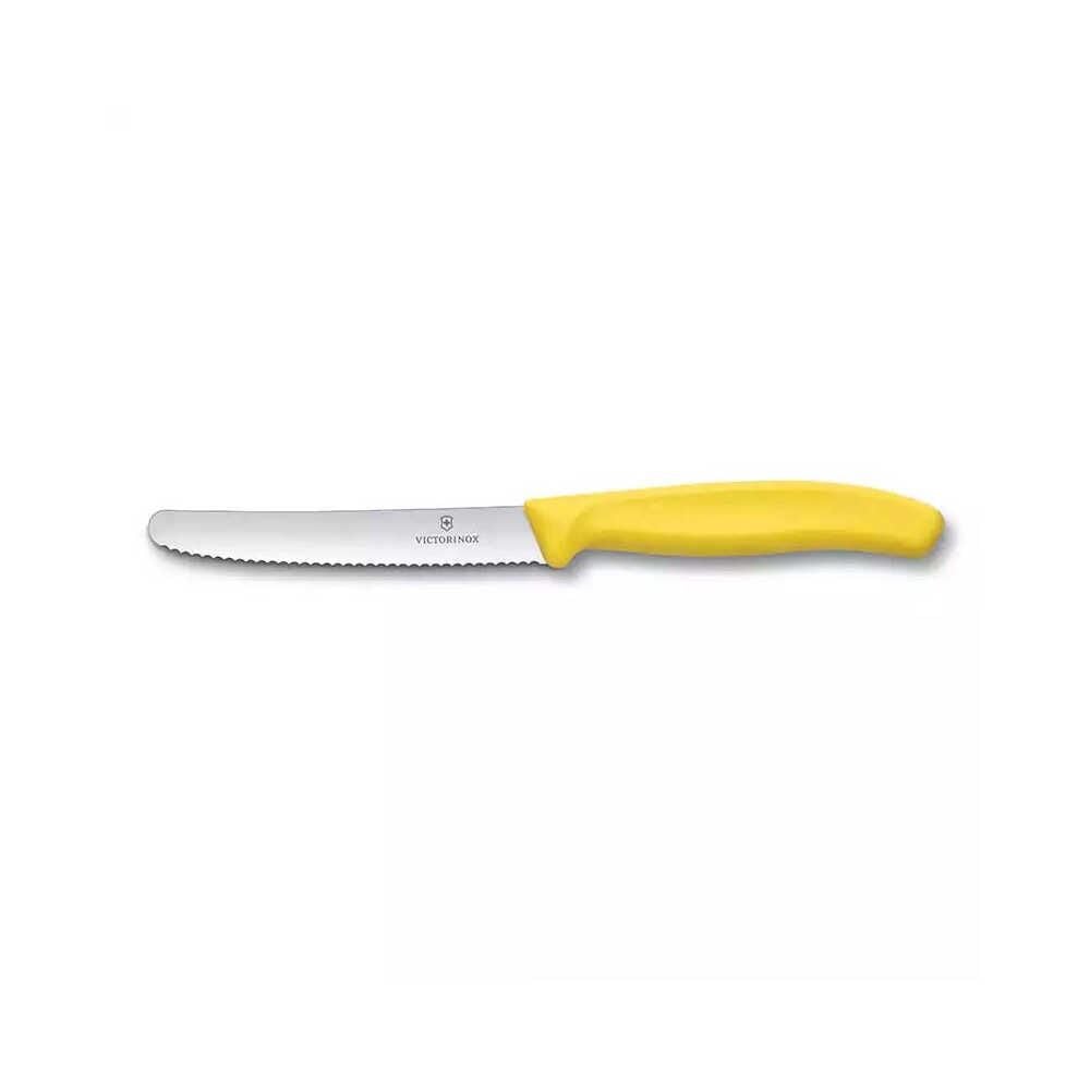 Victorinox 11cm Tırtıklı Domates ve Sofra Bıçağı Sarı