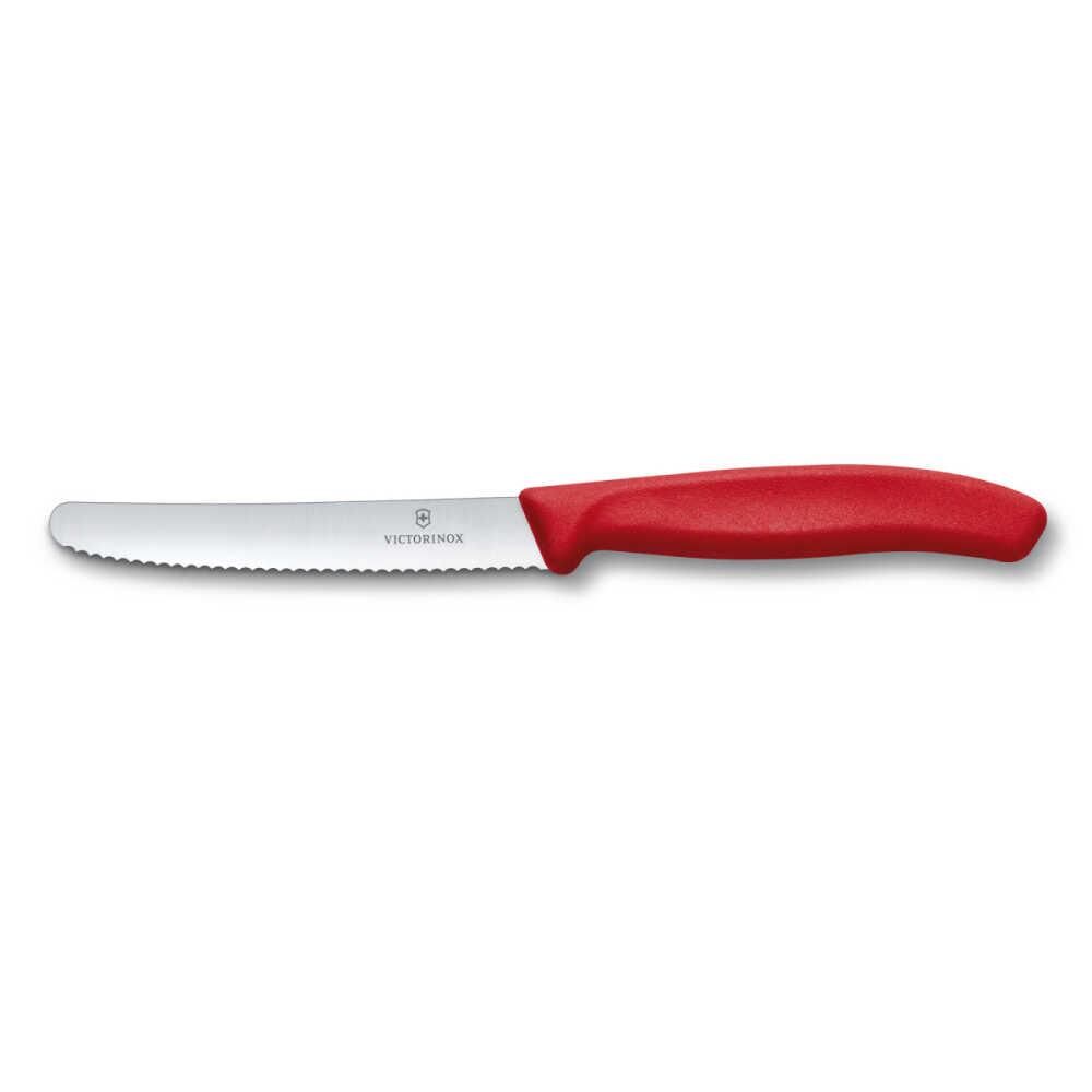 Victorinox 6.783 11cm Tırtıklı Domates ve Sofra Bıçağı Kırmızı