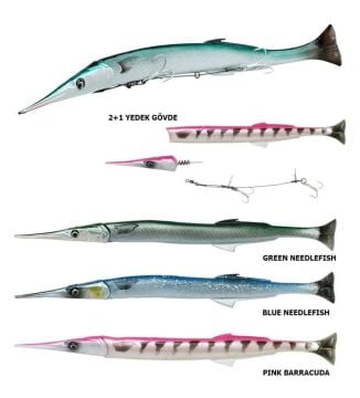 Savage Gear Line Thru Needlefish Pulsetail 2+1 30cm 85g Suni Yem