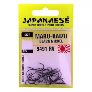 Japanese Maru-Kaizu 9491 RV Çapari Olta İğnesi Çapraz Siyah No:17