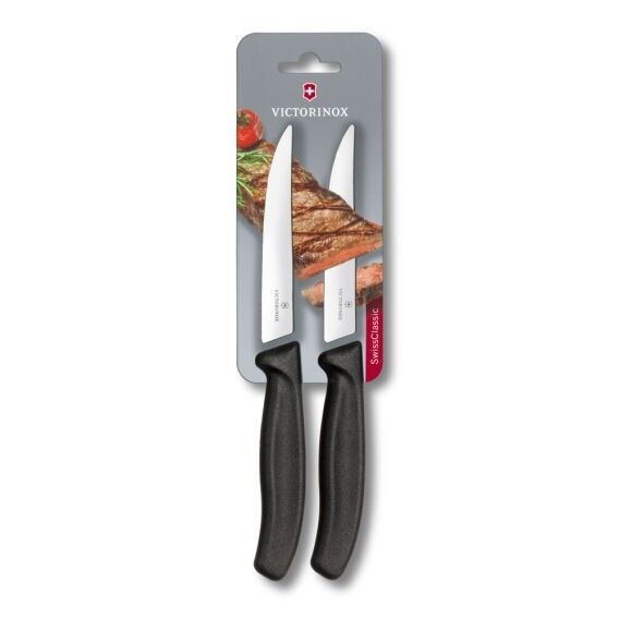 Victorinox 12cm Düz Biftek Bıçağı 2'li Siyah 6.7903.2B
