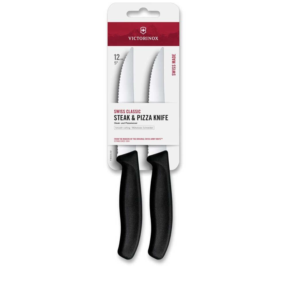 Victorinox 12cm Tırtıklı Biftek Bıçağı 2'li Siyah 6.7933.2B
