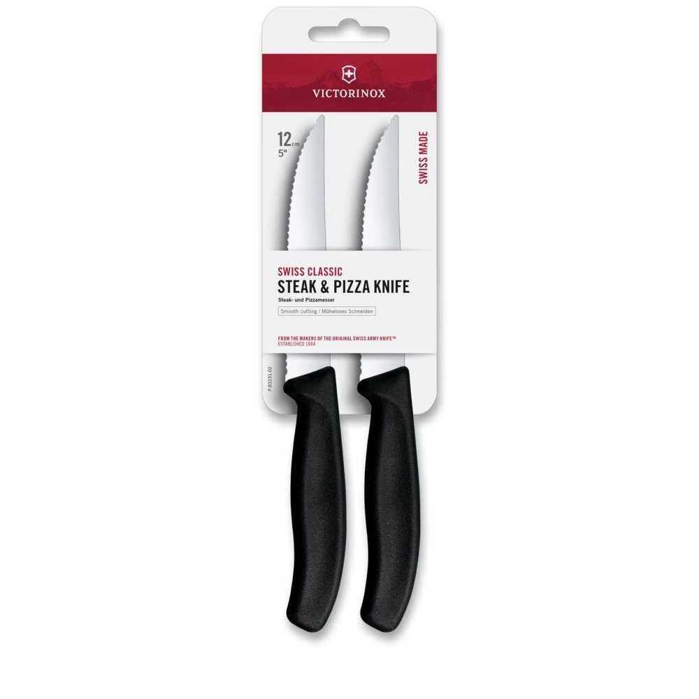 Victorinox 12cm Tırtıklı Biftek Bıçağı 2'li Siyah 6.7933.2B