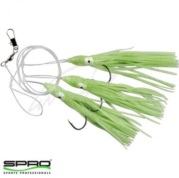 SPRO Octopus Rig Fluo 3 İğneli Ahtapot Köstek No 6/0 Glow