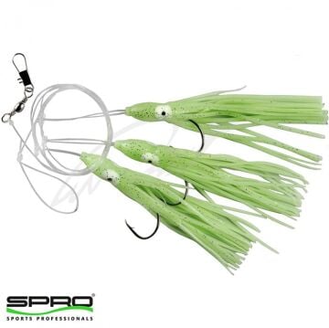 SPRO Octopus Rig Fluo 3 İğneli Ahtapot Köstek No 6/0 Glow