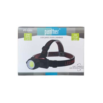 PANTHER USB Sarjlı Kafa Lambası 500 Lümen PT-5201