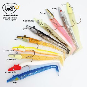 Japanese Levrek Sasi Sardine Sandeel Silikon Yem 21,5g 11cm