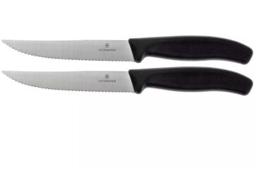 Victorinox 12cm Tırtıklı Biftek Bıçağı 2'li Siyah 6.7933.12B