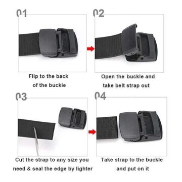 Evolite 115cm Stretch Belt Esneyebilen Outdoor Kemer Siyah