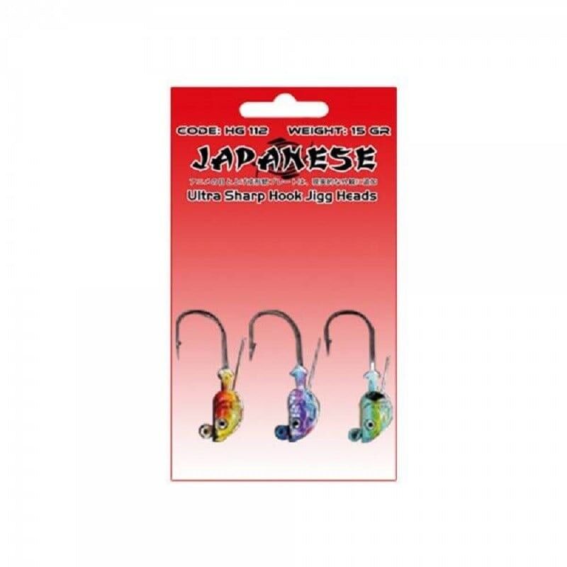 Japanese 3'lü Jighead Zoka Seti, Silikon Yemler İçin HG112