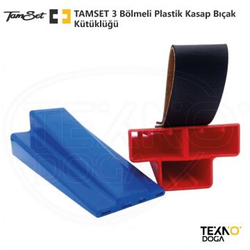 TAMSET 3 Bölmeli Plastik Bıçak Kütüklüğü