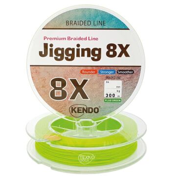 Kendo 300m Jigging 8x 8 Kat Örgü İp Misina Dynema Yeşil