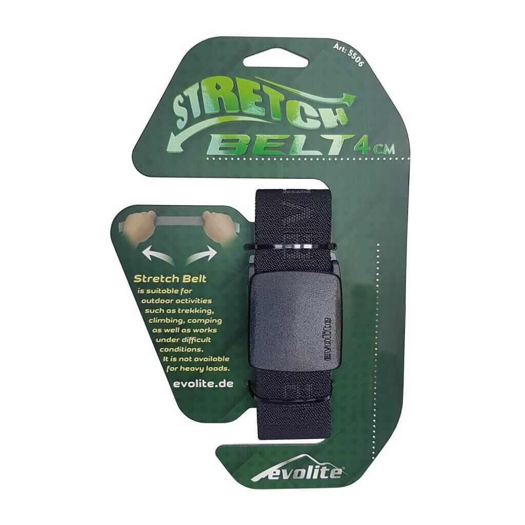Evolite 125cm Stretch Belt Esneyebilen Outdoor Kemer Siyah