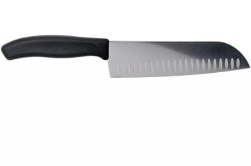 Victorinox SwissClassic 17cm Santoku Bıçağı Oluklu 6.8523.17B Siyah