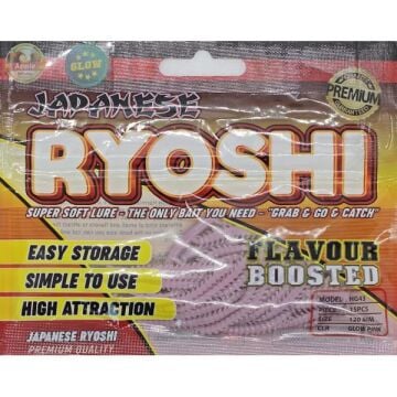Japanese Ryoshi 12cm Blueberry Aromalı LRF Silikon Yem Pink Glow