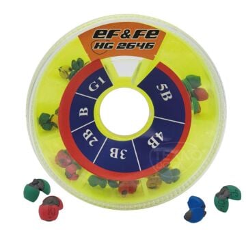 EFFE Kutulu Kıstırma Olta Kurşunu 25g Renkli Plastik Kaplı