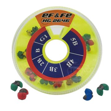 EFFE Kutulu Kıstırma Olta Kurşunu 25g Renkli Plastik Kaplı