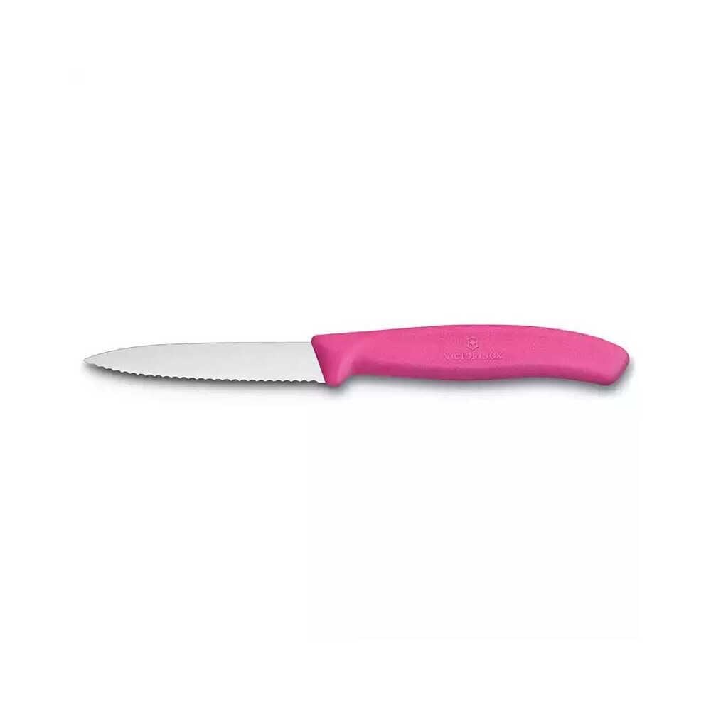 Victorinox 6.763 8cm Tırtıklı Meyve Sebze Soyma Doğrama Bıçağı Pembe