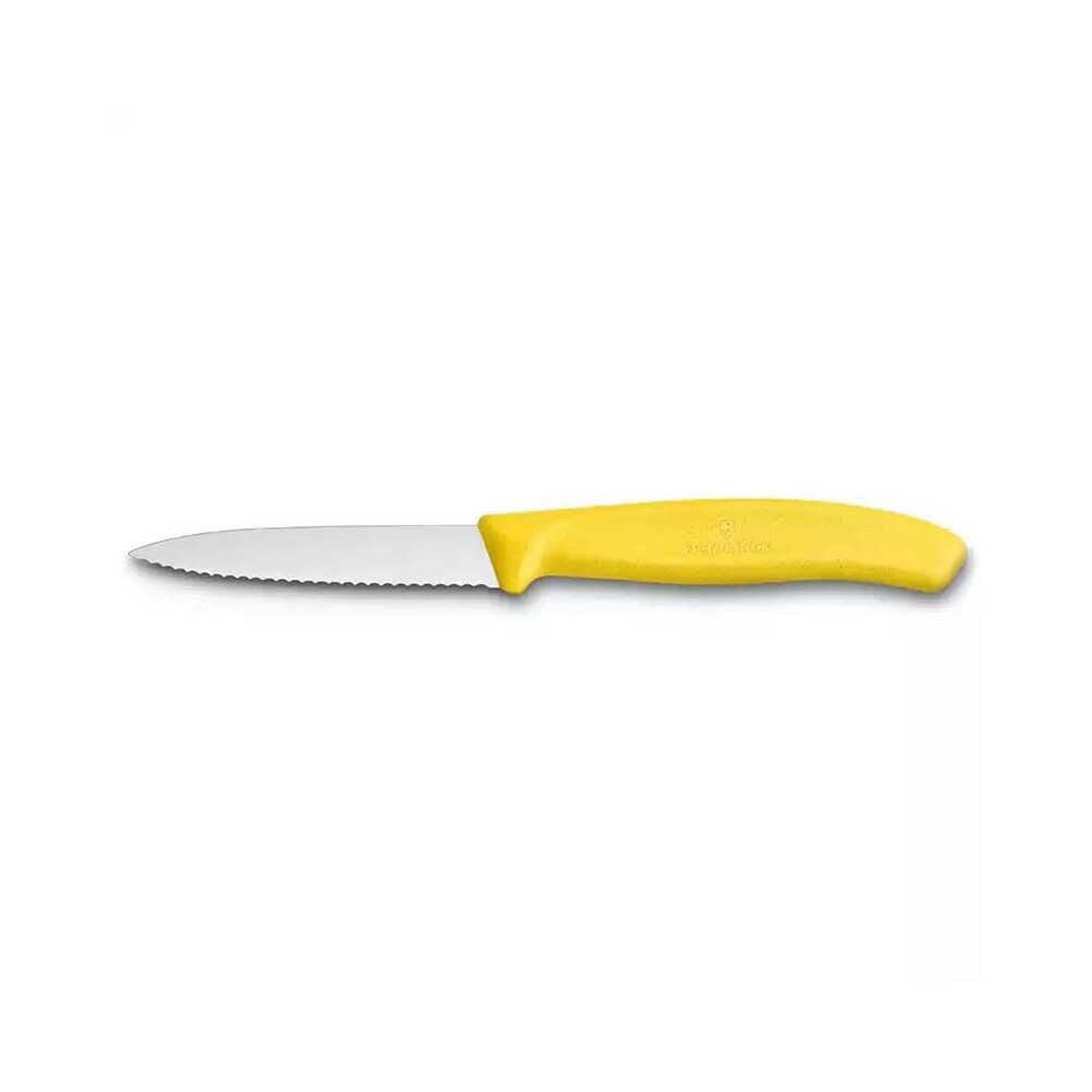 Victorinox 8cm Tırtıklı Soyma Doğrama Bıçağı Sarı