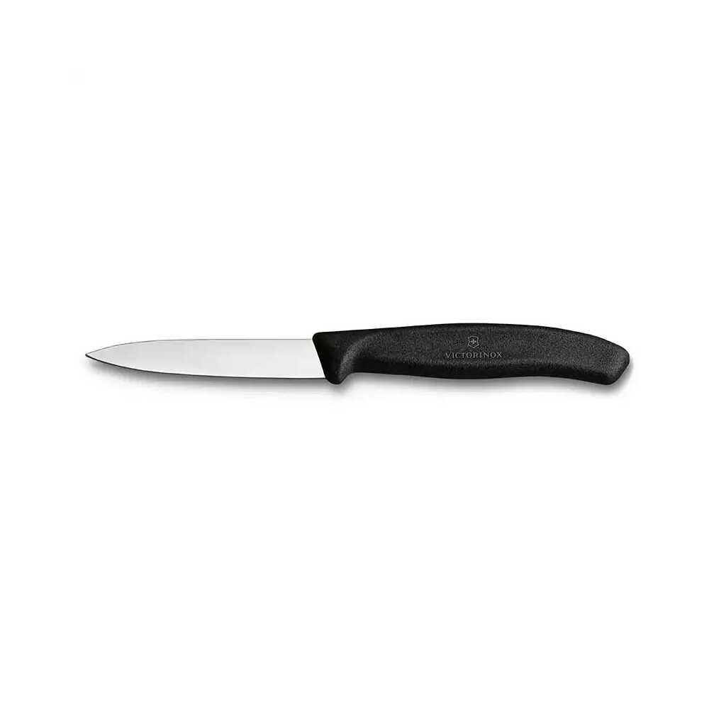 Victorinox 6.760 8cm Düz Meyve Sebze Soyma Doğrama Bıçağı Siyah