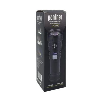 Panther 800 Lümen USB Şarjlı P50 Led El Feneri PT-4518