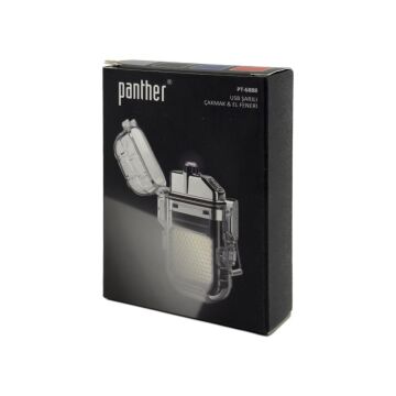 Panther USB Şarjlı Çakmak El Feneri PT-6888