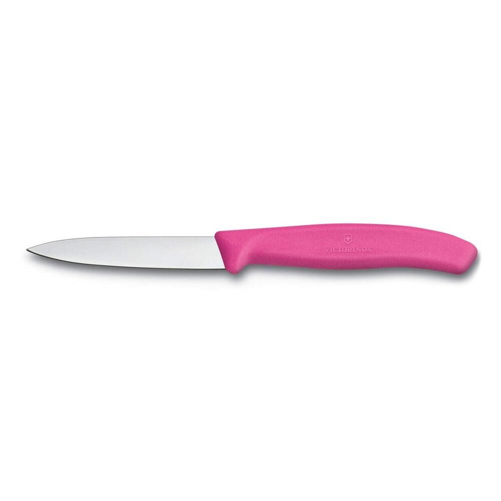 Victorinox 6.760 8cm Düz Meyve Sebze Soyma Doğrama Bıçağı Pembe