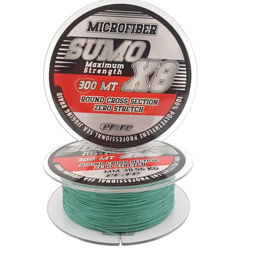 EFFE SUMO X8 300m 8 Kat Örgü İp Misina %100 PE Olta Misinası 0,15mm
