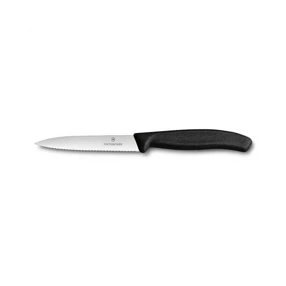 Victorinox 6.773 10cm Tırtıklı Sebze Meyve Soyma Doğrama Bıçağı Siyah
