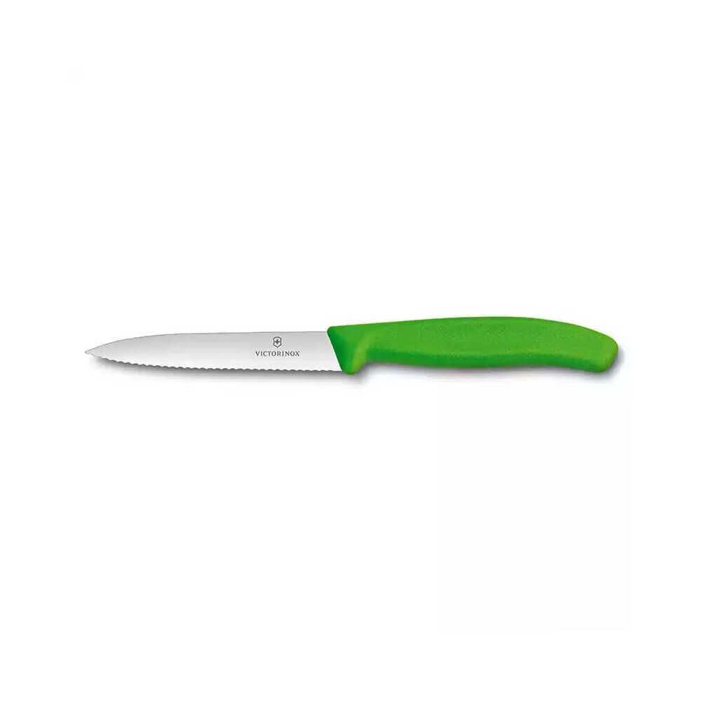 Victorinox 6.773 10cm Tırtıklı Sebze Meyve Soyma Doğrama Bıçağı Yeşil