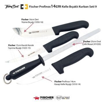 Fischer Profinox 14cm Kelle Bıçaklı Kurban Seti 9 F1411D
