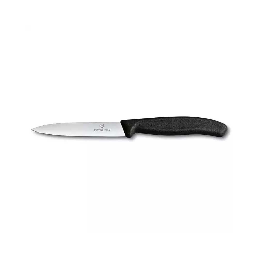 Victorinox 6.770 10cm Düz Sebze Meyve Soyma Doğrama Bıçağı Siyah