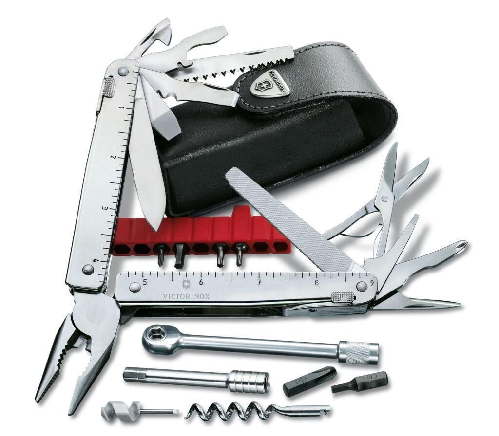 Victorinox SwissTool X Plus Penseli Çakı 3.0339.L Deri Kılıflı