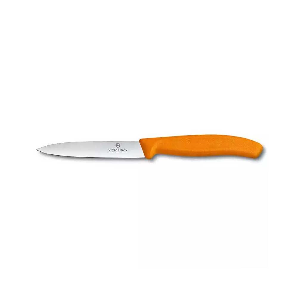 Victorinox 6.770 10cm Düz Sebze Meyve Soyma Doğrama Bıçağı Turuncu