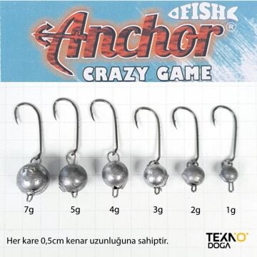 TAMSET Crazy Game Hareketli LRF Jig Head Silikon Yem Zokası