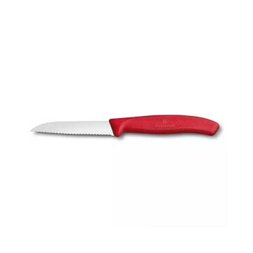 Victorinox 6.743 8cm Tırtıklı Meyve Sebze Soyma Doğrama Bıçağı Kırmızı