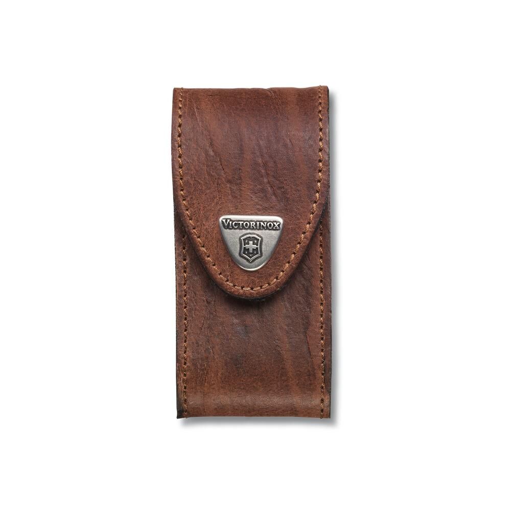Victorinox Deri Çakı Kılıfı 4.0545 Kahverengi Cırtcırtlı