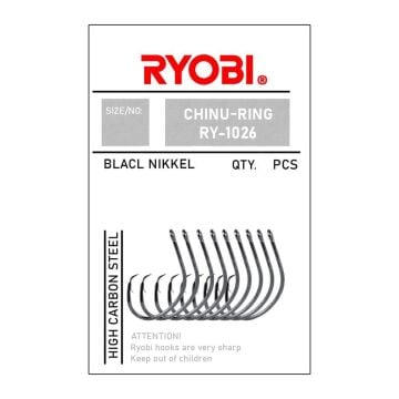 Ryobi 1026 Chinu Ring Olta İğnesi Delikli Black Nickel